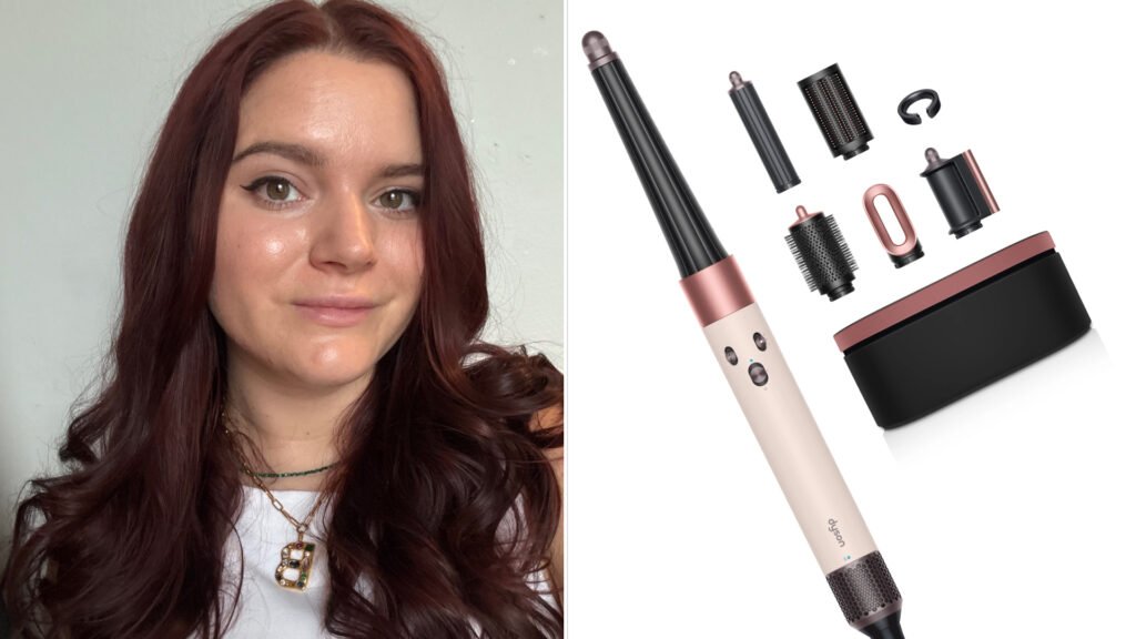 Split image of brooke knappenberger with the dyson airwrap id