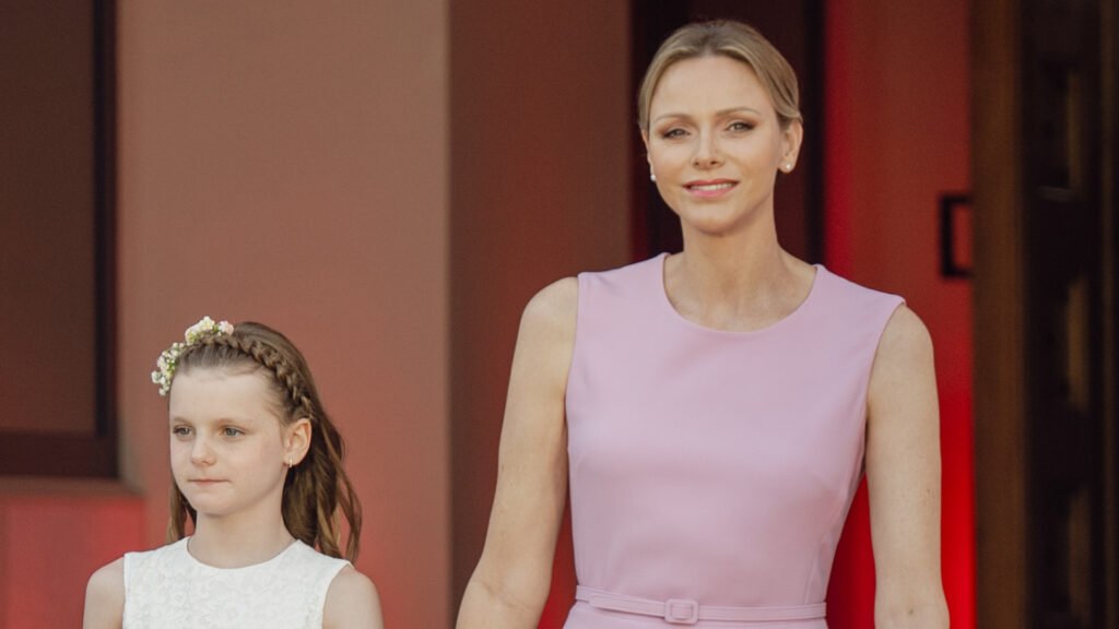 Princess Charlene Epitomizes Barbiecore in Oscar de la Renta