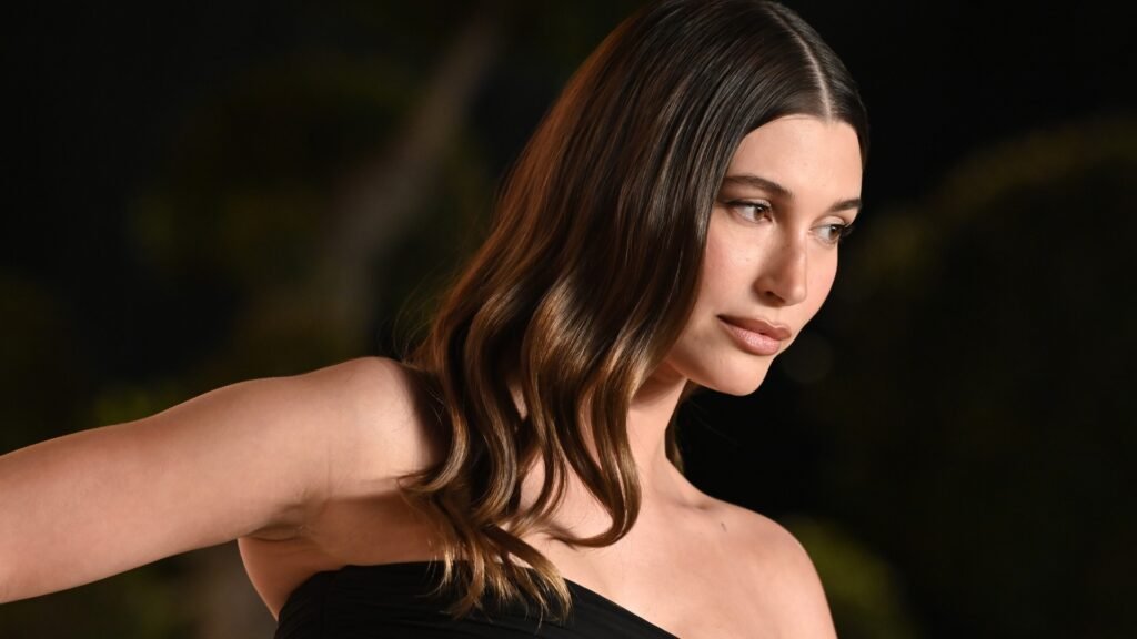 Hailey Bieber at the Vanity Fair Oscar Party