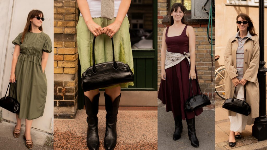 Halie LeSavage attending Copenhagen Fashion Week wearing different outfits
