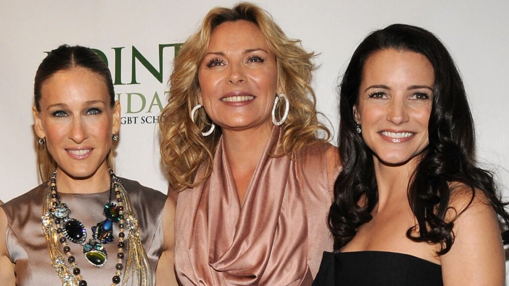 Sarah Jessica Parker, Kim Cattrall and Kristin Davis arrive at the Point Foundation hosts Point Honors... The Arts at Capitale on April 7, 2008