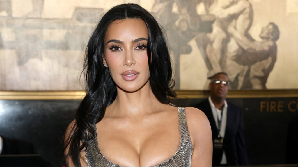 Kim Kardashian posing for the camera.