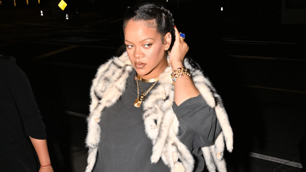 Rihanna Swaps Summer Trends for a Fall-Ready Fox Fur Stole