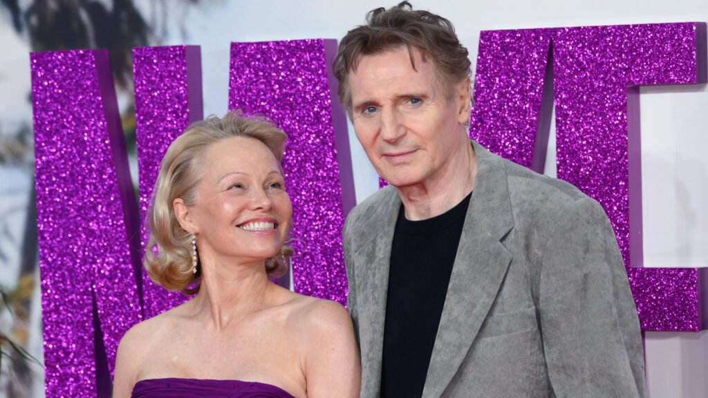 Source Says Pamela Anderson and Liam Neeson Are a Good Match Pamela Anderson and Liam Neeson attend The Naked Gun UK Premiere at Cineworld Leicester Square on July 22, 2025