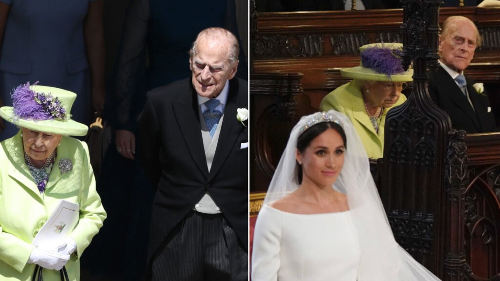 Prince Philip attends Meghan Markle and Prince Harry's wedding at St George's Chapel in Windsor Castle in May 2018