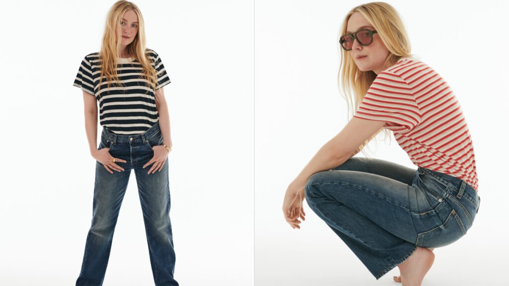 Dakota Fanning Creates the “Perfect” Madewell Jeans & T-Shirt