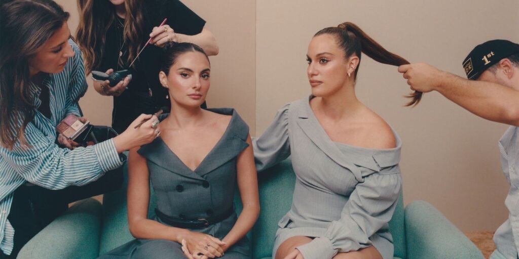Hairstylist Davey Matthew and MUAs Sierra Matthews and Dani Parkes