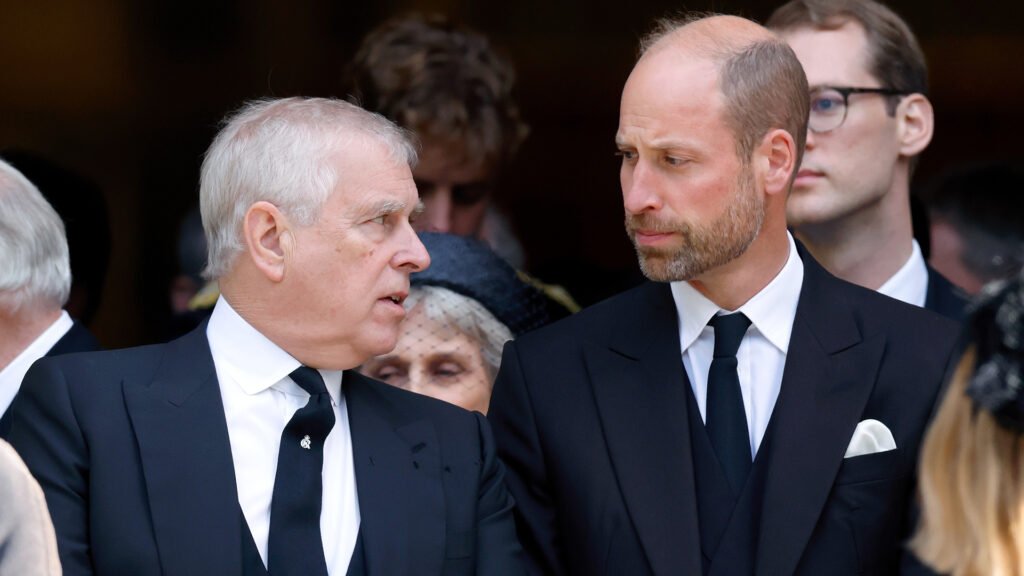 LONDON, UNITED KINGDOM - SEPTEMBER 16: (EMBARGOED FOR PUBLICATION IN UK NEWSPAPERS UNTIL 24 HOURS AFTER CREATE DATE AND TIME) Prince Andrew, Duke of York and Prince William, Prince of Wales attend Katharine, Duchess of Kent's Requiem Mass service at Westminster Cathedral on September 16, 2025 in London, England. Katharine, Duchess of Kent was married to Prince Edward, Duke of Kent, a first cousin of Queen Elizabeth II. She died on September 4 at the age of 92 at Kensington Palace surrounded by her family. Having converted to Catholicism in 1994, her funeral takes place at Westminster Cathedral and is the first Catholic funeral to be held for a member of the royal family in modern British history. Her Royal Highness will be laid to rest at the Royal Burial Ground at Frogmore, Windsor. (Photo by Max Mumby/Indigo/Getty Images)
