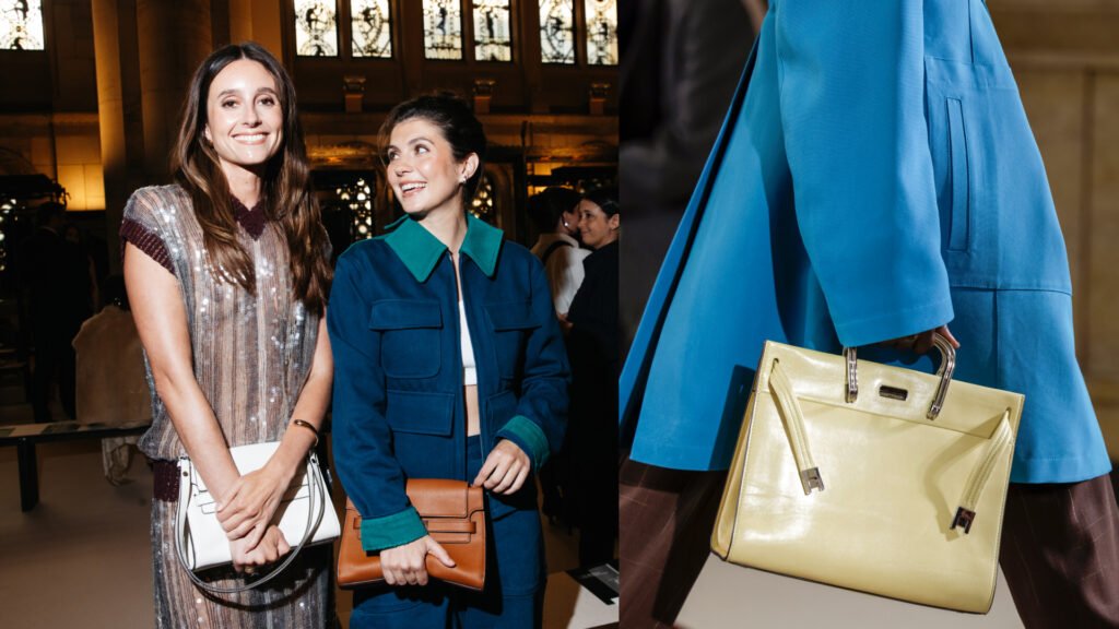 Mary Beth Barone and Emily Bader carrying tory burch lee radziwill bags