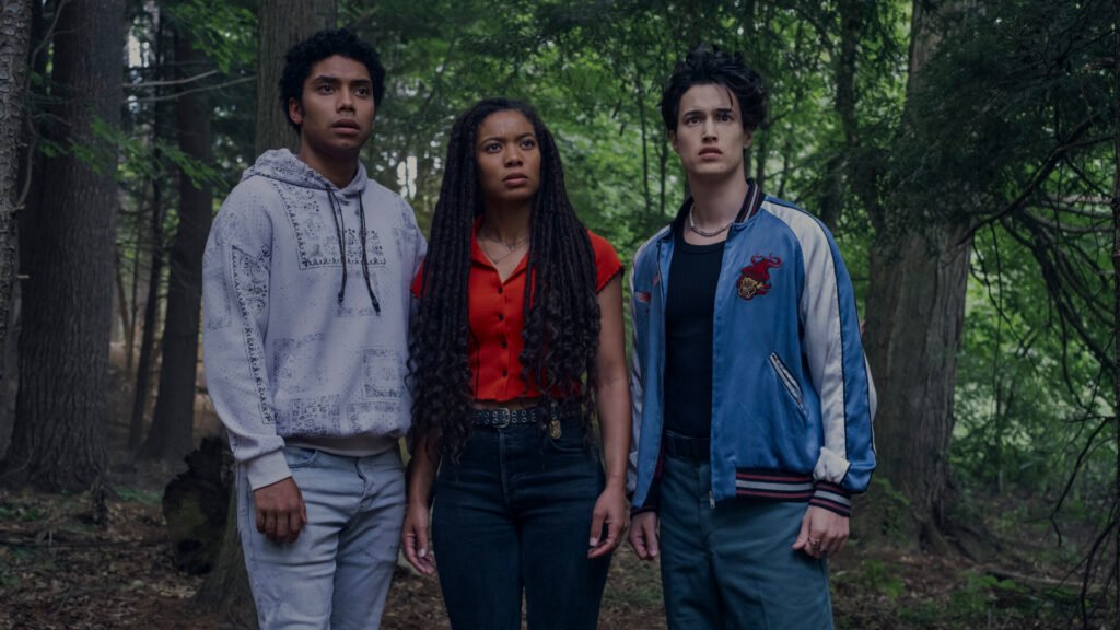 Chance Perdomo (Andre Anderson), Jaz Sinclair (Marie Moreau), Derek Luh (Jordan Li) in 'Gen V.'