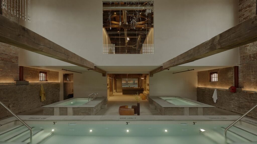 This Airy New Bathhouse is a Steam Dream in a Restored Hudson Factory This Airy New Bathhouse is a Steam Dream in a Restored Hudson Factory