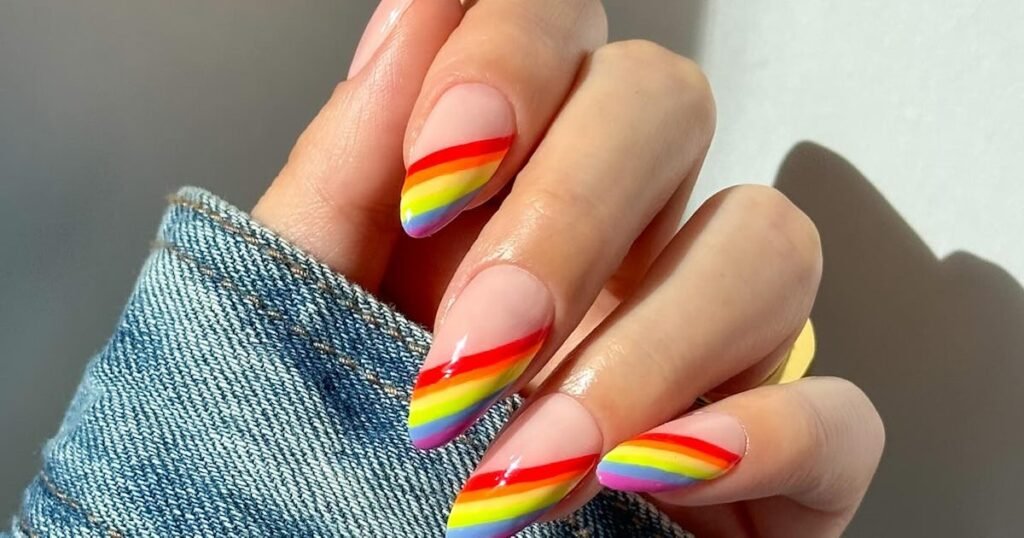 13 Rainbow Nail Ideas, Including French Tips & Pretty Gradients