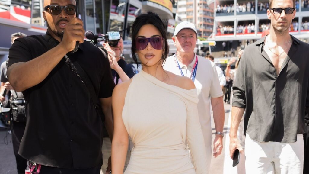 Kim Kardashian Cheers on Lewis Hamilton at the Monaco Grand Prix in Style Kim Kardashian Cheers on Lewis Hamilton at the Monaco Grand Prix in Style