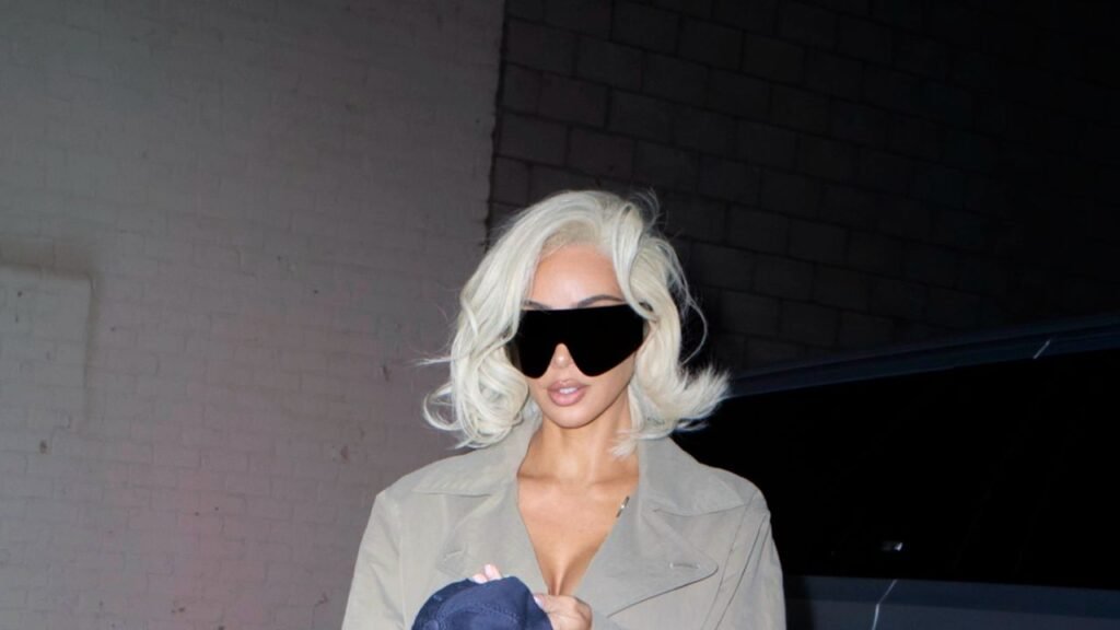 Kim Kardashian Is Back Bleached Blonde and on Team Bob