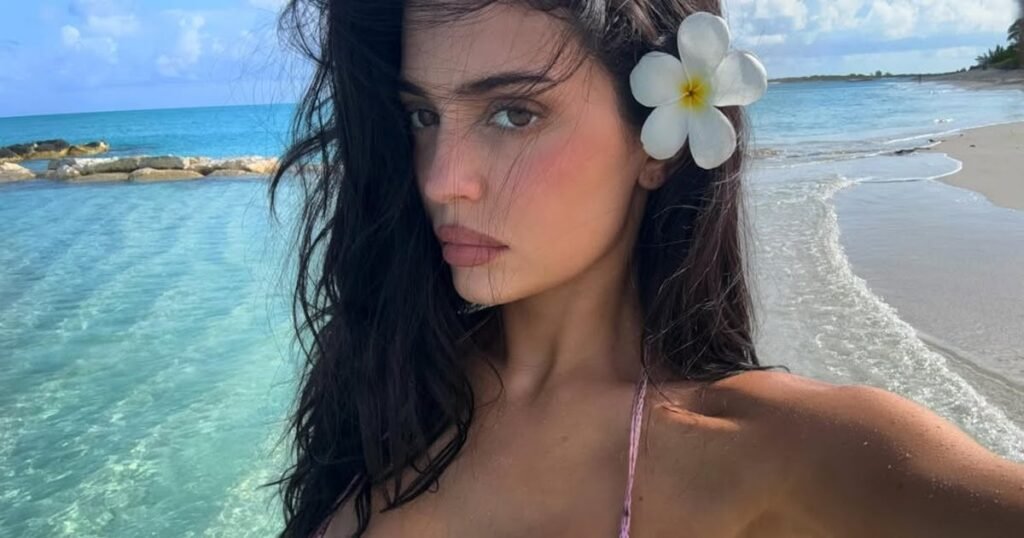 Kylie Jenner’s Ruffled Swim Skirt Was Kylie Cosmetics Pink