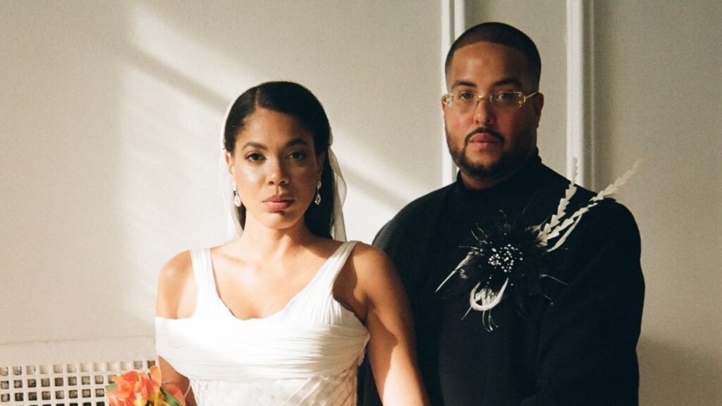 The Bride and Groom Wore Coordinated Luar for Their Bronx Wedding Day The Bride and Groom Wore Coordinated Luar for Their Bronx Wedding Day