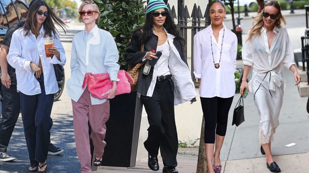10 Button-Up Shirt Outfits, Inspired by Celebs
