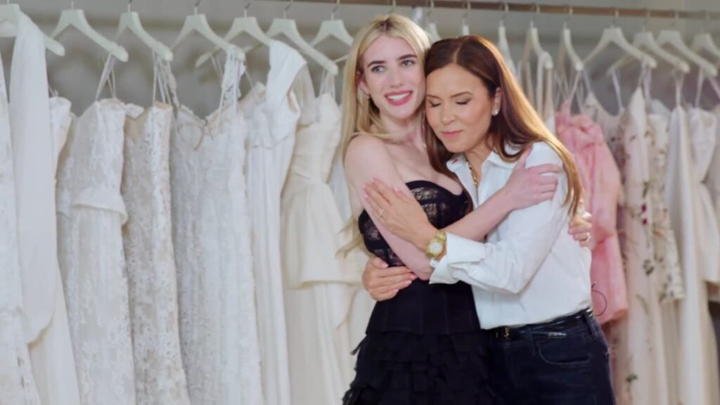 Emma Roberts Is Married! Inside Her Final Wedding Dress Fitting With Monique Lhuillier Emma Roberts Is Married! Inside Her Final Wedding Dress Fitting With Monique Lhuillier