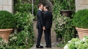 The Grooms Wore Matching Tom Ford Tuxedos for Their Wedding in a 12th-Century Tuscan Hamlet