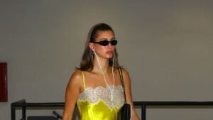 How to Wear the Lace Camisole Trend, According to Hailey Bieber