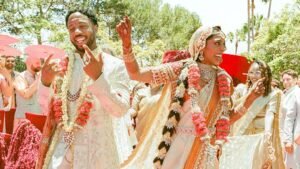 This Maximalist Wedding in Southern California Artfully Blended South Indian and Black American Traditions