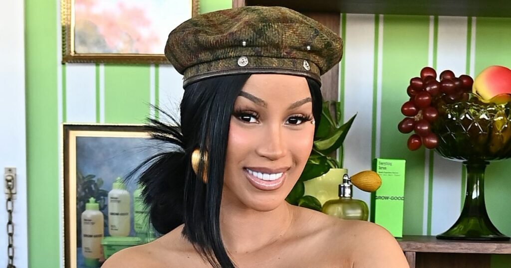 Cardi B Wore Matching Purple Eyeshadow & Nails At Vogue World 2026