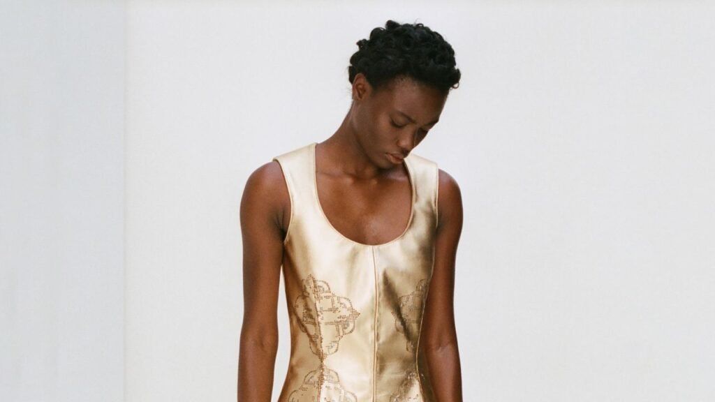 For Joshua Ewusie, Faux Flowers and Leather Lace Explore the Politics of Taste