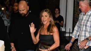 Jennifer Aniston and Jim Curtis Take Their Couple Style to Work