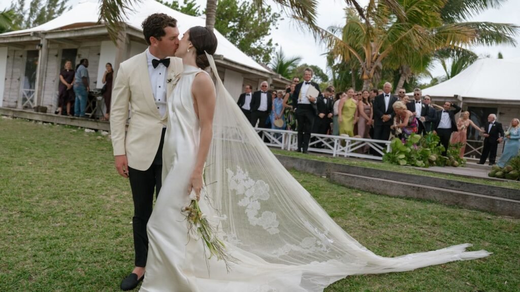 The Bride Wore a Pearlescent, Ocean-Inspired Wardrobe for Her Harbour Island Wedding The Bride Wore a Pearlescent, Ocean-Inspired Wardrobe for Her Harbour Island Wedding