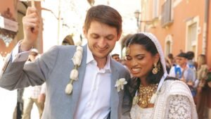 The Bride Wore a White Lehenga for Her India-Meets-Italy Wedding in a Sicilian Baroque Church