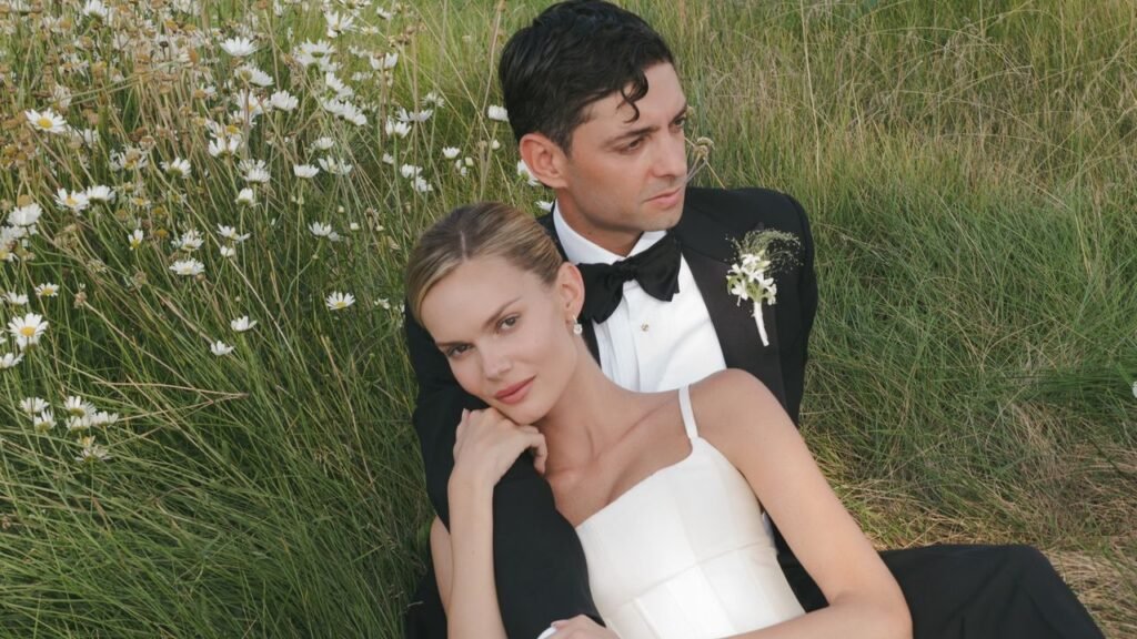 This Model Bride Wore Danielle Frankel With Cowboy Boots for Her Rural Idaho Wedding