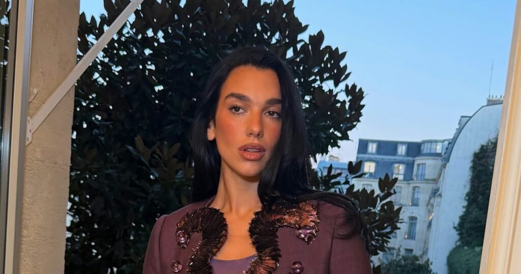 Dua Lipa’s Green Velvet Manicure Is So On-Trend For Fall