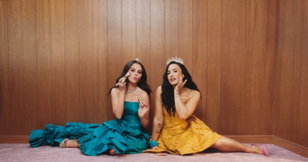 Selena Gomez & Demi Lovato Reunite For Rare Beauty Campaign